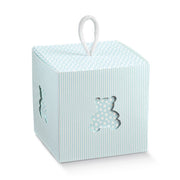 Scotton Scatola In Orsetto con Cordino 100 x 100 x 100 Mm Azzurro 10 Pz