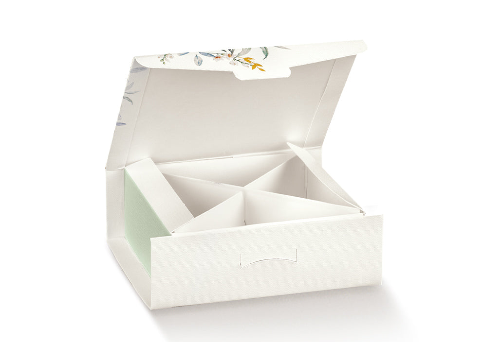 scotton scotton gift scatola portaconfetti 80 x 80 x 30 mm con divisorio botanica 10 pz ean 8007402700691