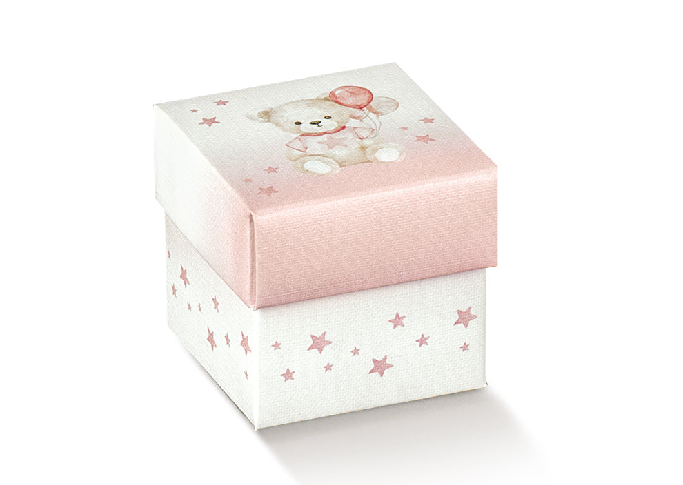 scotton scotton scatola portaconfetti 50 x 50 x 50 mm baby orsetto rosa palloncini 10 pz ean 8007402700639