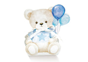 Scotton Scatola Portaconfetti 60 x 45 x 110 Mm Baby Orsetto Azzurro Palloncini 10 Pz