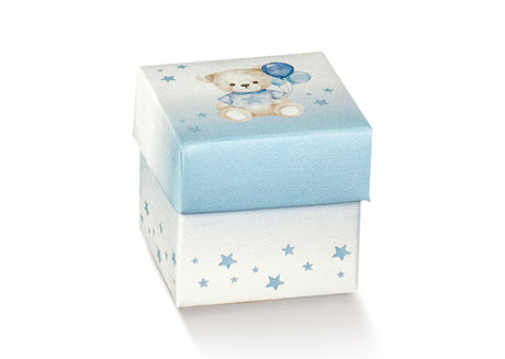scotton scotton scatola portaconfetti con coperchio 50 x 50 x 50 mm baby orsetto azzurro 10 pz ean 8007402700608
