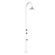 SINED Luna Alu Bianca Lcd Doccia In Alluminio Doppio Attacco Dacqua Con Soffione Iswitch Lcd Bianca