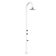 SINED Luna Alu Bianca Led Doccia In Alluminio Doppio Attacco Dacqua Con Soffione Iswitch Led Bianca