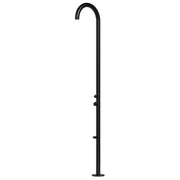SINED Olbia Doccia Per Esterni In Acciaio 316l Soffione e Lavapiedi h 2439 Cm Inox Nera