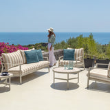 talenti talenti salotto finn set sofa 2 poltrone living e tavolo caffe d58 bianco beige