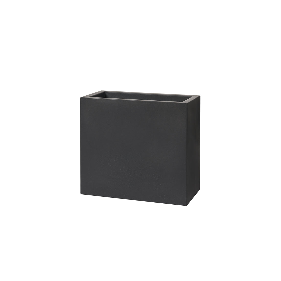 Arreda con il vaso alto TeraPlast Schio Tower Antracite, resina riciclabile 80×40×H70 cm, 52 lt, UV e gelo –30/+60 °C. Design verticale.