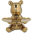 tognana tognana orso con vassoio home decor bear h 19 cm ceramica oro ean 8056444480146