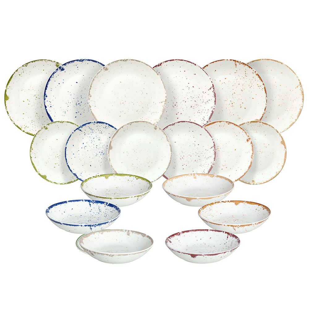 tognana tognana servizio tavola moon osteria contemporanea 18 pz multicolor ean 8056444536133