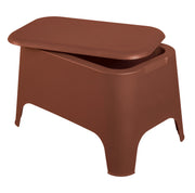 Toomax Petra Tavolino con Contenitore e Coperchio Rimovibile Terracotta – Tavolino da Esterno Resistente ai Raggi UV