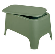 Toomax Petra Tavolino con Contenitore e Coperchio Rimovibile Verde Salvia – Tavolino da Esterno Resistente ai Raggi UV