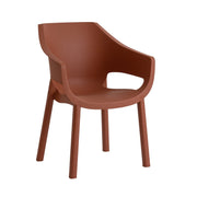 Toomax Sedia Luna Terracotta in Plastica da Esterno – Impilabile e Resistente ai Raggi UV