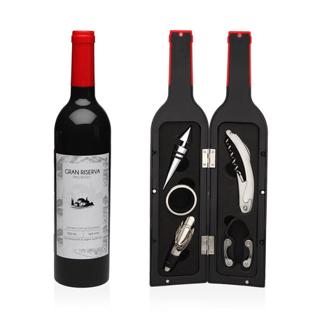 versa versa bottiglia set 5 utensili gran riserva h 32 cm d 7 cm scatola litografata ean 8420327598363