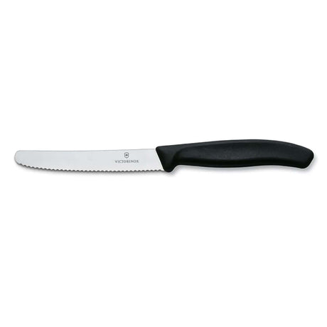 victorinox victorinox coltello da tavola lama ondulata manico nero swiss classic ean 7611160058874