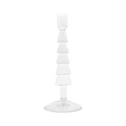 WD LifeStyle Potacandela in Vetro H 22 Cm Forma Albero di Natale Colore Trasparente