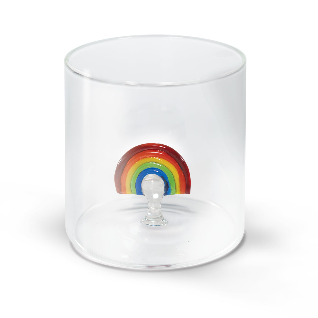 wd lifestyle wd lifestyle bicchiere vetro borosilicato cc 250 ml decoro arcobaleno ean 8055035684321
