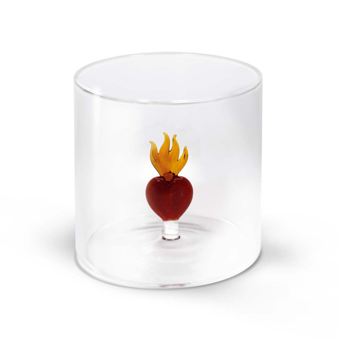 wd lifestyle wd lifestyle bicchiere vetro borosilicato cc 250 ml decoro cuore sacro ean 8053300576029