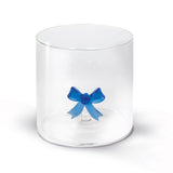 wd lifestyle wd lifestyle bicchiere vetro borosilicato cc 250 ml decoro fiocco blu ean 8055035680590