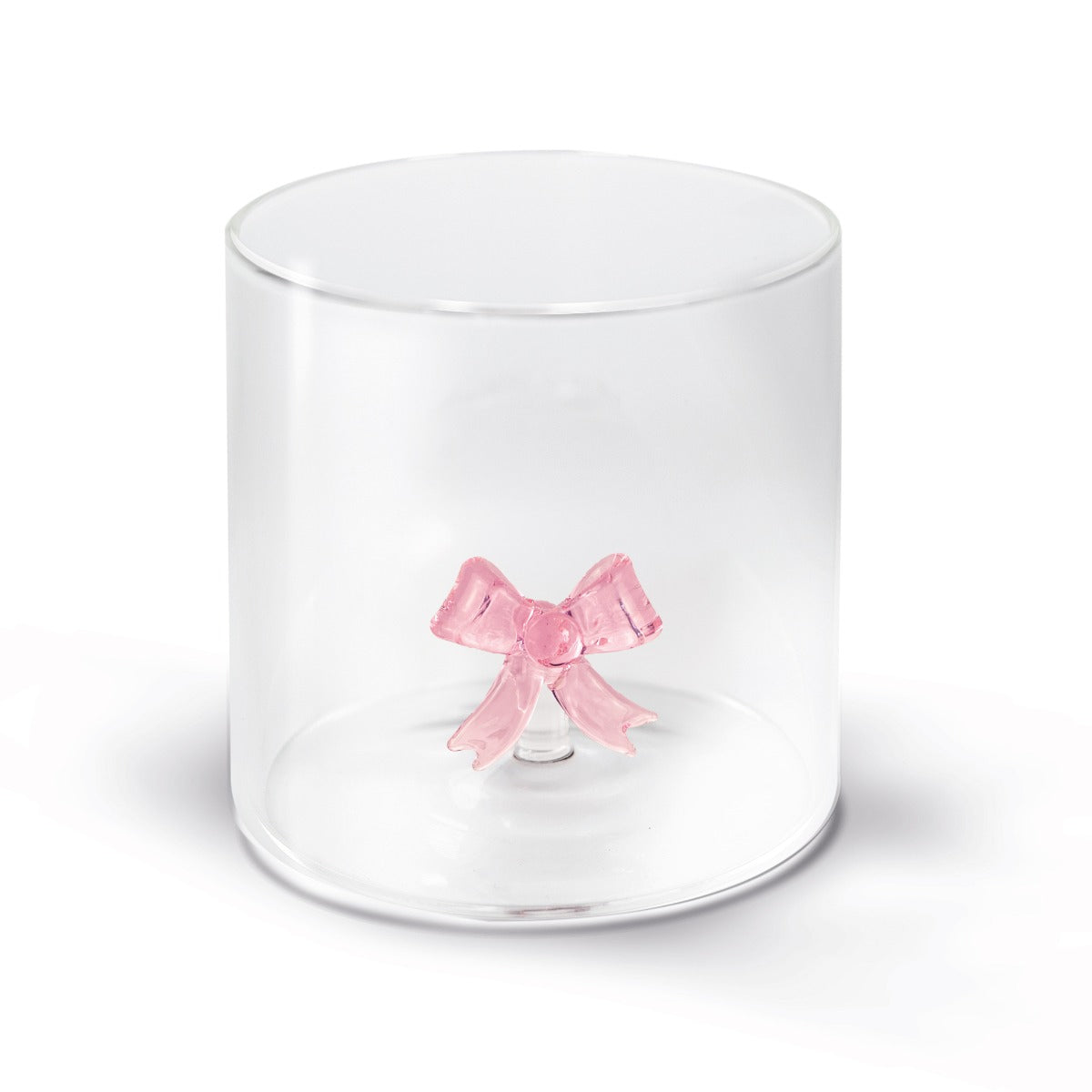 wd lifestyle wd lifestyle bicchiere vetro borosilicato cc 250 ml decoro fiocco rosa ean 8055035680583