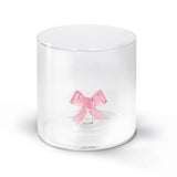wd lifestyle wd lifestyle bicchiere vetro borosilicato cc 250 ml decoro fiocco rosa ean 8055035680583