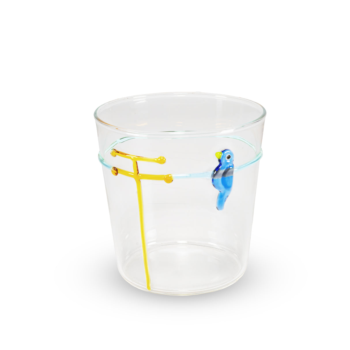 wd lifestyle wd lifestyle bicchiere vetro borosilicato cc 250 ml decoro uccellino ean 8055035685199