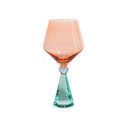 WD LifeStyle Calice per Gin Tonic in Verto Base Effetto Diamante Azzurro Pesca