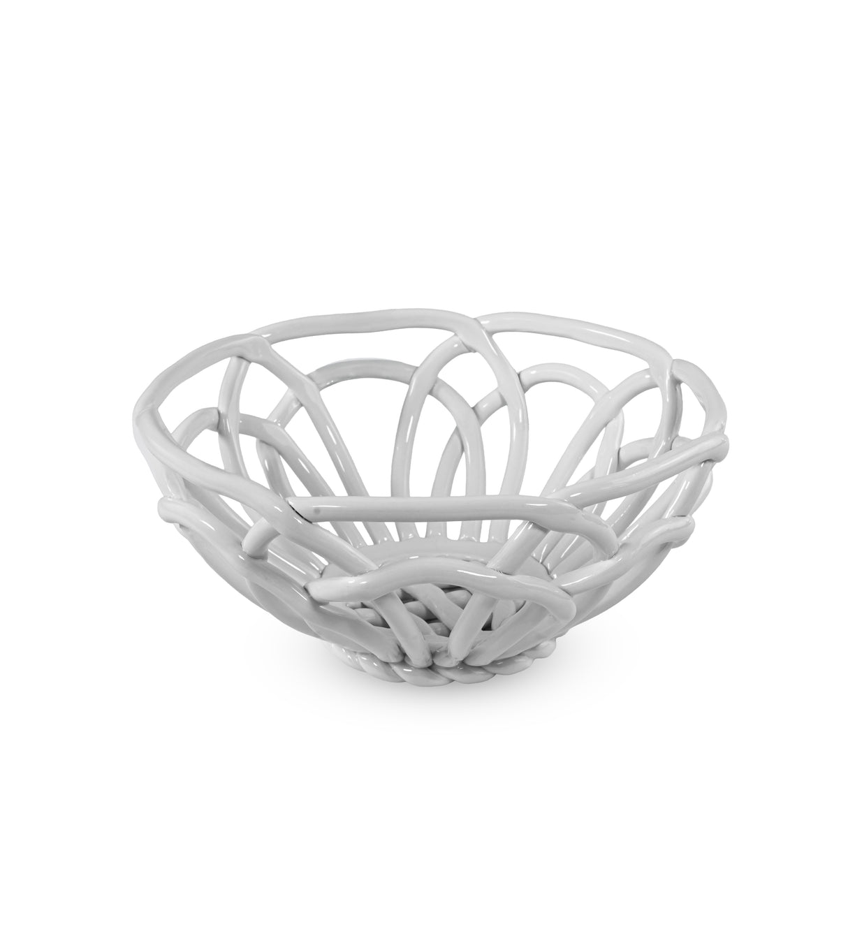 wd lifestyle wd lifestyle cestino centrotavola in stoneware bianco ean 8055035683768