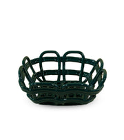 WD LifeStyle Cestino Centrotavola in Stoneware Verde