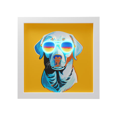 wd lifestyle wd lifestyle cornice con inserti luminosi 30 x 30 cm decoro cane ean 8055035681788