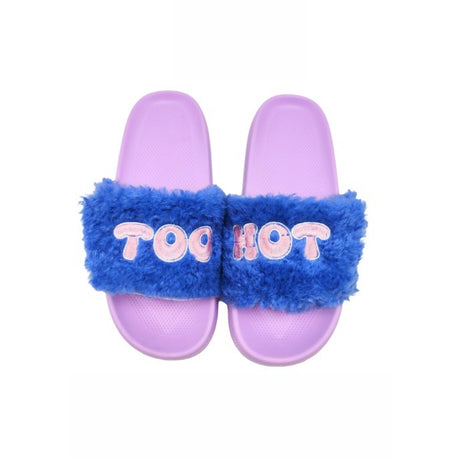 wd lifestyle wd lifestyle pantofole con strap decorazione too hot viola taglia sm ean 8055035686424
