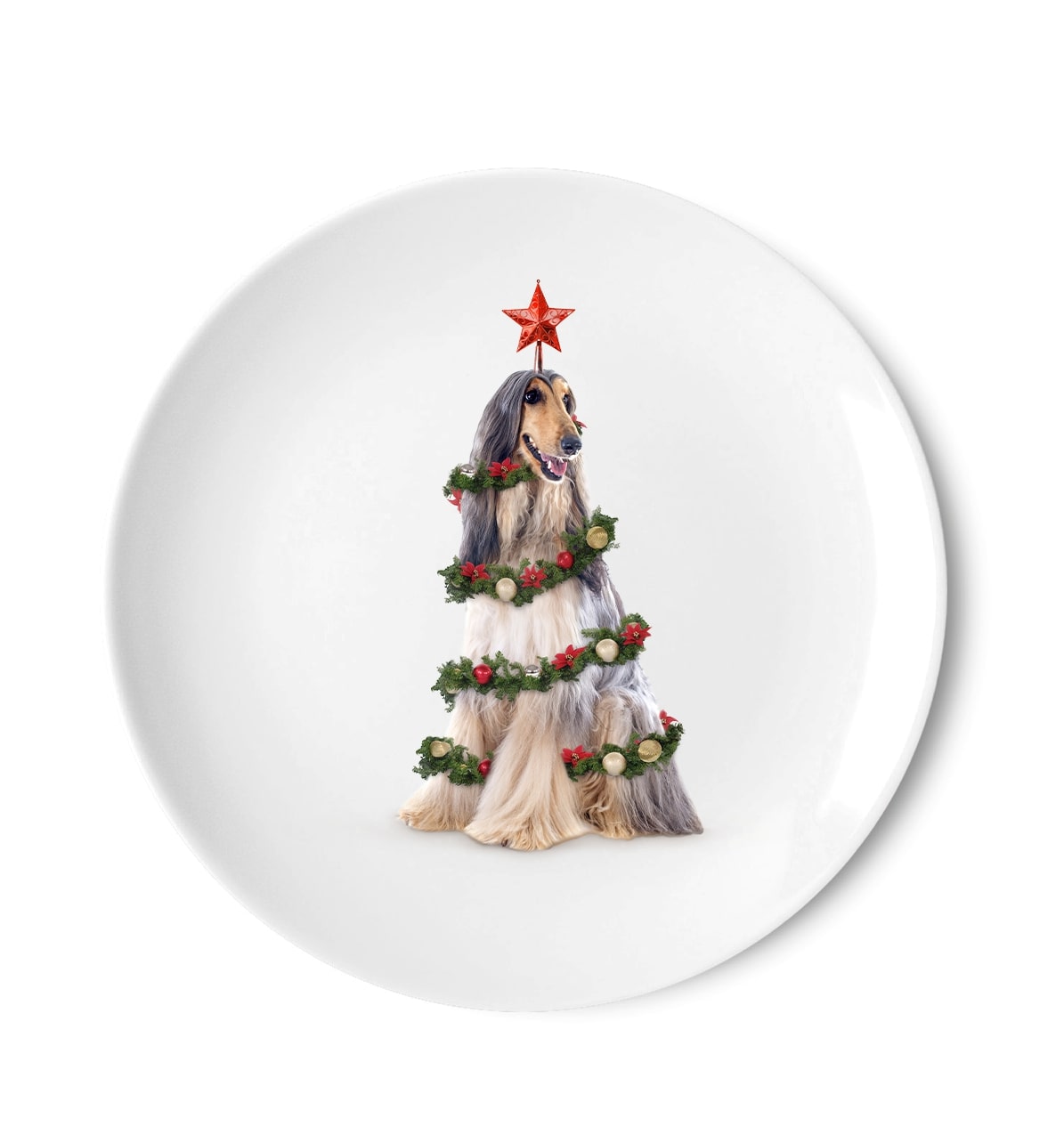 wd lifestyle wd lifestyle piatto panettone d 305 cm decoro levriero natalizio ean 8055035682686