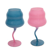 WD LifeStyle Set 2 Calici Cocktail 450 Ml Azzurro Rosa, Rosa e Azzurro