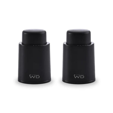 wd lifestyle wd lifestyle set 2 tappi ermetici per bottiglia di vino nero ean 8055035683188