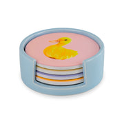 WD LifeStyle Set 4 Sottobicchieri D 10 Cm con Decori Misti