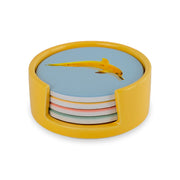WD LifeStyle Set 4 Sottobicchieri D 10 Cm con Decori Misti