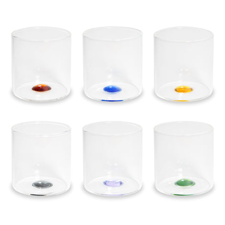 wd lifestyle wd lifestyle set 6 bicchierini vetro borosilicato 10 cm multicolor ean 8055035684338