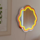 wd lifestyle wd lifestyle specchio decorativo con luci led 30 x 30 cm decoro onde ean 8053300577972