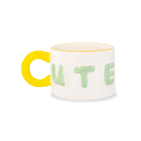 wd lifestyle wd lifestyle tazza colazione in stoneware 440 ml decoro cute giallo verde ean 8055035683935