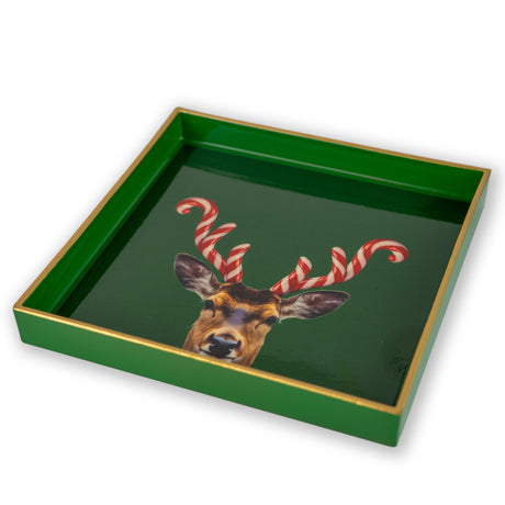 wd lifestyle wd lifestyle vassoio svuota tasche quadrato 20 x 20 cm decoro corna candy cane natale ean 8053300577859