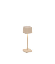 Zafferano Ofelia Micro Lampada da Tavolo H 200 Mm 67 x 67 Mm Sabbia