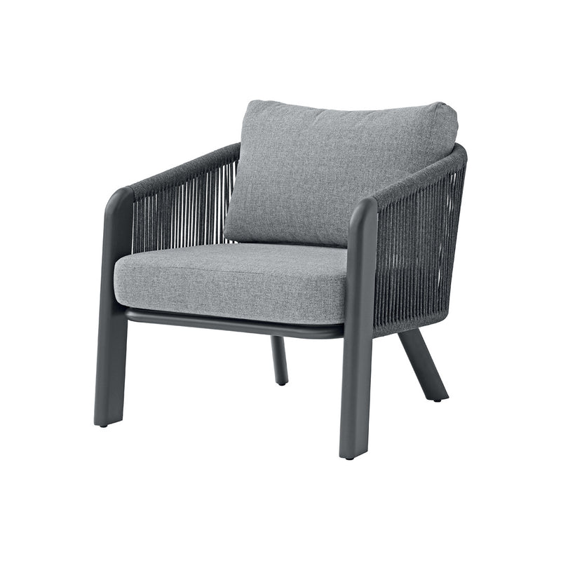 moia greenwood moia greenwood set salottino santa cruz in alluminio antracite e corda grigia 2 poltrone divano 2 posti e tavolino ean 8013054838279