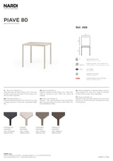 nardi nardi 90, quadratischer Tisch, taupefarben lackiert, Laminat in Taupe, EAN 8010352554795