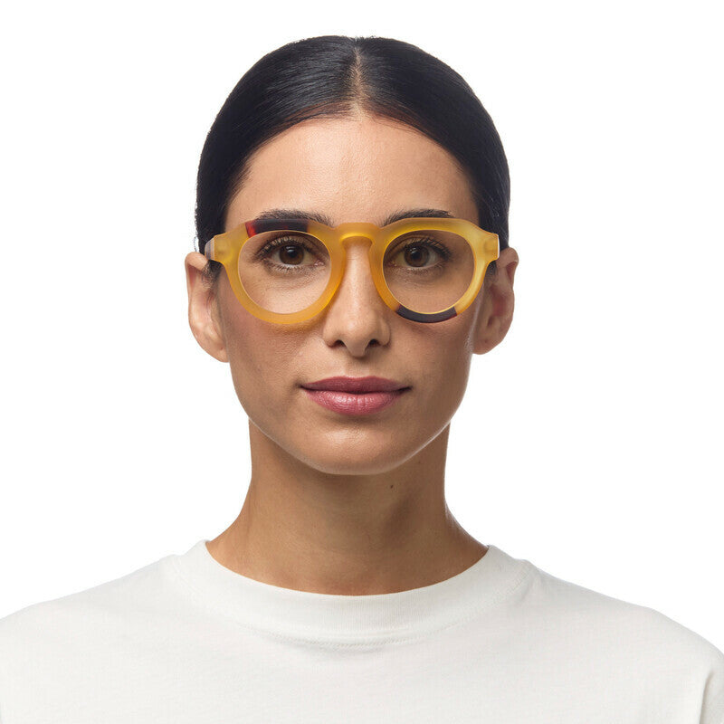 okkia okkia occhiale da lettura mod zeno soft touch anti luce blu giallo havana diottrie 2 50 ean 8055773197107