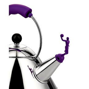 alessi alessi bollitore 200 cl in acciaio d 22 cm con manico e fischietto in pa viola ean 8003299471669