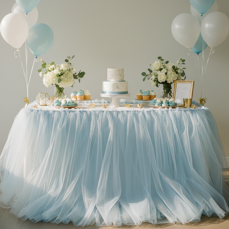 Rotolo Tulle semi-trasparente per bomboniere, decorazioni e fai da te. ARPIMEX rotolo celeste H 12,5 cm × 100 mt, rete fine, no sfilacciatura ean 8018318043444