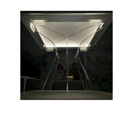 bigiemme bigiemme alzata trasparente in plexiglass per top led 39x39 cm h 20 cm