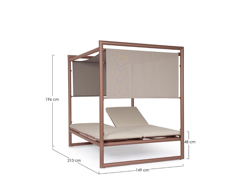 bizzotto bizzotto daybed konnor barn struttura alluminio 213 x 149 x 196 cm tessuto idrorepellente ean 8051836690158