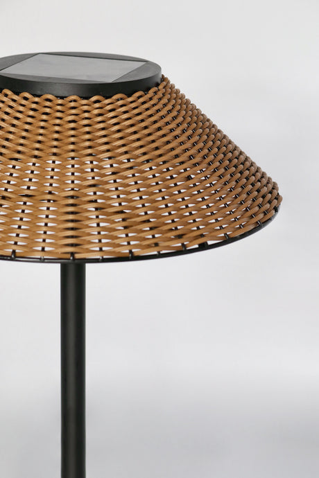 bizzotto bizzotto lampada da tavola solare kalyan h 48 cm d 30 cm ip44 effetto rattan ean 8051836566934