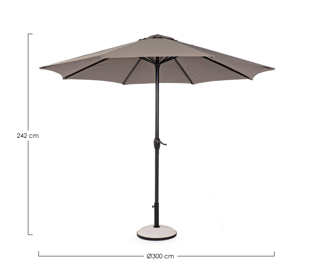 bizzotto bizzotto ombrellone kalife d 3 mt tortora ean 8051836094017