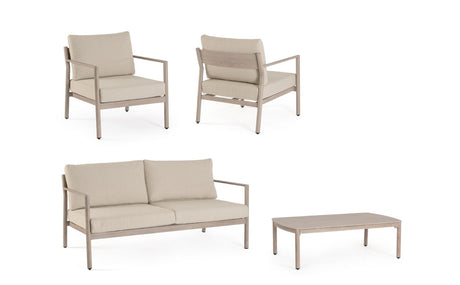 bizzotto bizzotto set 4 salotto sirius timber big con cuscini divano 2 poltrone e tavolino ean 8051836778771