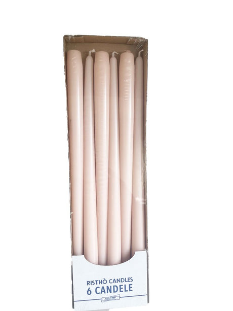 immagine-2-cereria-di-giorgio-candele-coniche-d-22-cm-h-40-cm-cipria-6-pz-ean-8006545152657